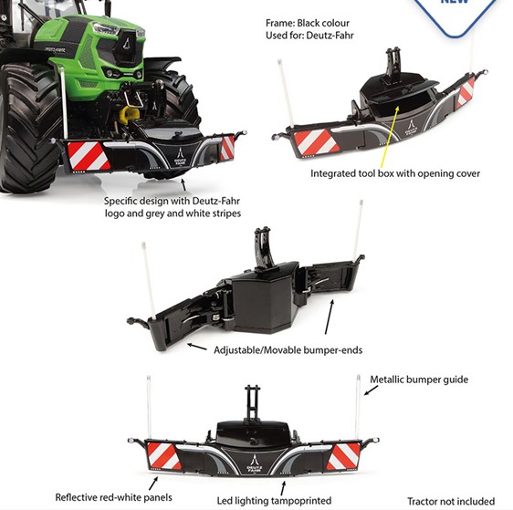 Tractorbumper Safetyweight 800kg Deutz-Fahr version - 1:32